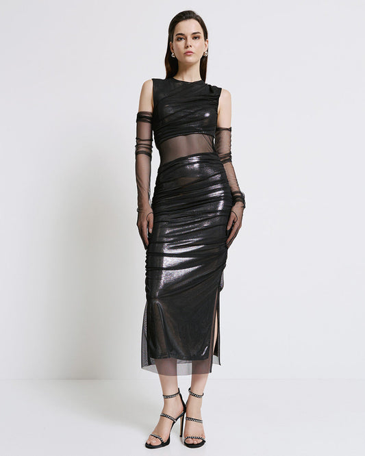 Access Fashion Black Slinky Dress